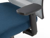 Detail of the adjustable height armrest made of polyammide