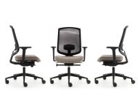 Elon computer chair, highly comfortable, equipped with a synchronous mechanism with adjustable seat in depth