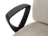 Detail of Jack chair with fixed ring-shaped armrests