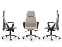 Jack office chair with headrest and synchro mechanism