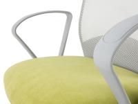 Jeff task chair with synchro mechanism, detail of the armrests which can be fixed or adjustable in height