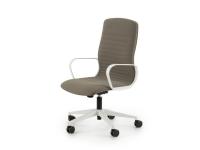 Mark ergonomic home-office chair with medium backrest and fixed aluminium armrests
