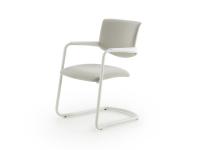 Minimalist design structure paitned in white for Steve cantilever chair