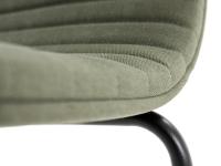 Detail of the upholstered seat of Mark stool (black metal structure not available)