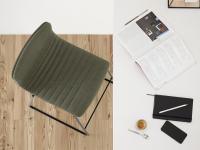 Hand-made details for Mark quilted stool (black metal structure not available)