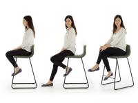 Mark stool is highly versatile allowing different seating style (black metal structure not available)
