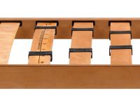 Wood Frame slatted bed base for double beds - Detail of the dorsal rigidiy adjusters