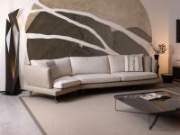 Martin sofa with sloping end piece that creates a sort of peninsula