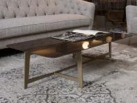 BSeries rectangular table with glossy stone top