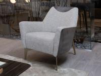Eve elegant armchair with two-tone upholstery