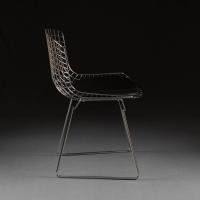Wire Chair created by Harry Bertoia and made with welded chromed rods.
