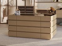 Horizon Lounge center island with drawers in double-sided version