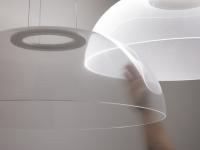 Particolare della cupola trasparente da spenta e che diffonde la luce su tutta la superficie una volta accesa 