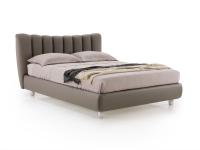 Amanda double bed in Lord leather col. 9180