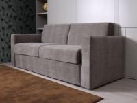 Holdem two-seater sofa with 17 cm armrest covered entirely in fabric