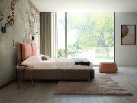 Nemi bed with built-in storage box - raised off ground with tall, metal legs 
