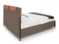 Rear view of the headboard with cushions folded over the back
