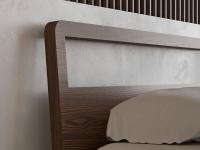 Close-up of the eye-catching headboard of the bed Feeling
