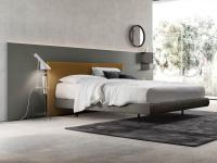 Freeport double bed with optional headboard available in wood or upholstered in fabric, leather, faux-leather