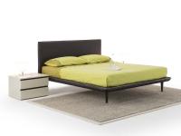 Pinch double bed with slim headboard and bed-frame