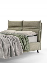 Lesley bed upholstered in fabric with h.25 bed frame