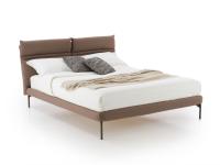 Lesley double bed with slim bed frame and high feet, 160 x 200 cm bed base
