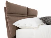 Detail of reclining headboard cushions