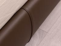 Other detail of the seams on the Lounge leather bed-frame