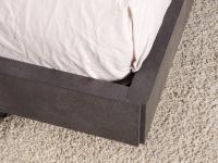 Detail of the bed frame of the Marlin bed, shown here in melamine but available in numerous finishes