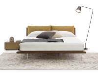 Gibli double bed with its characteristic "floating" effect thanks to its transparent methacrylate feet