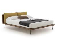 Ghibli double bed here shown with thin metal feet