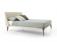 Nobel bed in Lord leather in version with standard double mattress