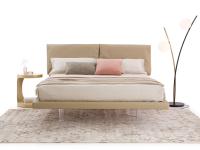 Quinn double bed side view and proportions with bed frame h.8