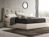 Storage bed with quilted headboard Ramir 