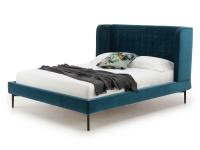 Bilbao with high painted metal black feet, bed frame h.16 without container