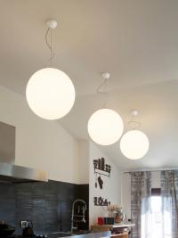Oh! modern single pendant lamp by Linea Light, also ideal in the kitchen