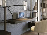 Detail of the Plan desk, to transform your Byron wall system into a study corner.