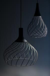Mongolfier Luxurious Metal Cage Pendant Lamp with matte black finish