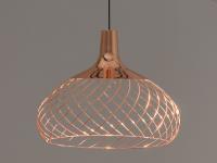 Mongolfier Luxurious Metal Cage Pendant Lamp Rose Gold Coppery finish