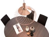 Mongolfier Luxurious Metal Cage Pendant Lamp Rose Gold Coppery finish