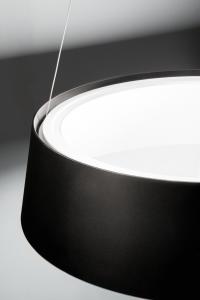 Close-up of the micro-perforated PMMA diffuser which diffuses the light when the lamp is switched on