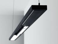 Details of the swivelling diffusers on the Tablet ceiling light