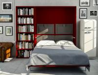 All-in lacquered bookcase cm 85 with Poker bed