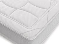 Detail of the compact boxed non-removable cover of the Ergo Spring mattress