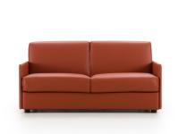 Colin sofa bed in the linear model in leather