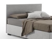 Smooth 5cm-deep headboard and Squared smooth bed frame