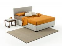 Space-saving storage double bed with a 5 cm thick headboard