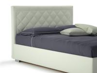 Diamond quilted headboard  and squared smooth bed frame