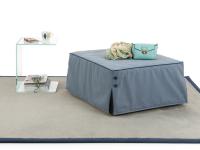 Pouf convertible into a single bed