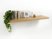 Alma bespoke wall shelf made of knotty oak wood